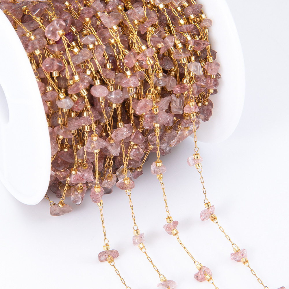 1:Gold chain - Pink