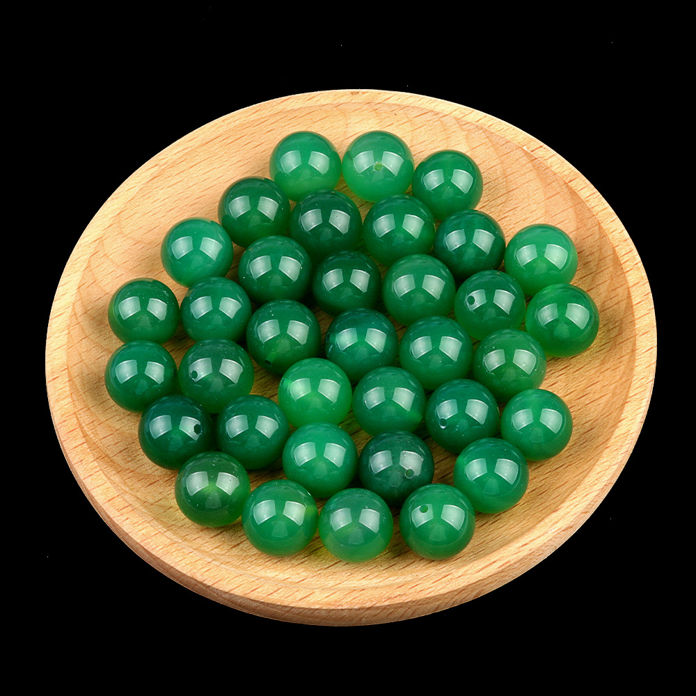 12 green agate