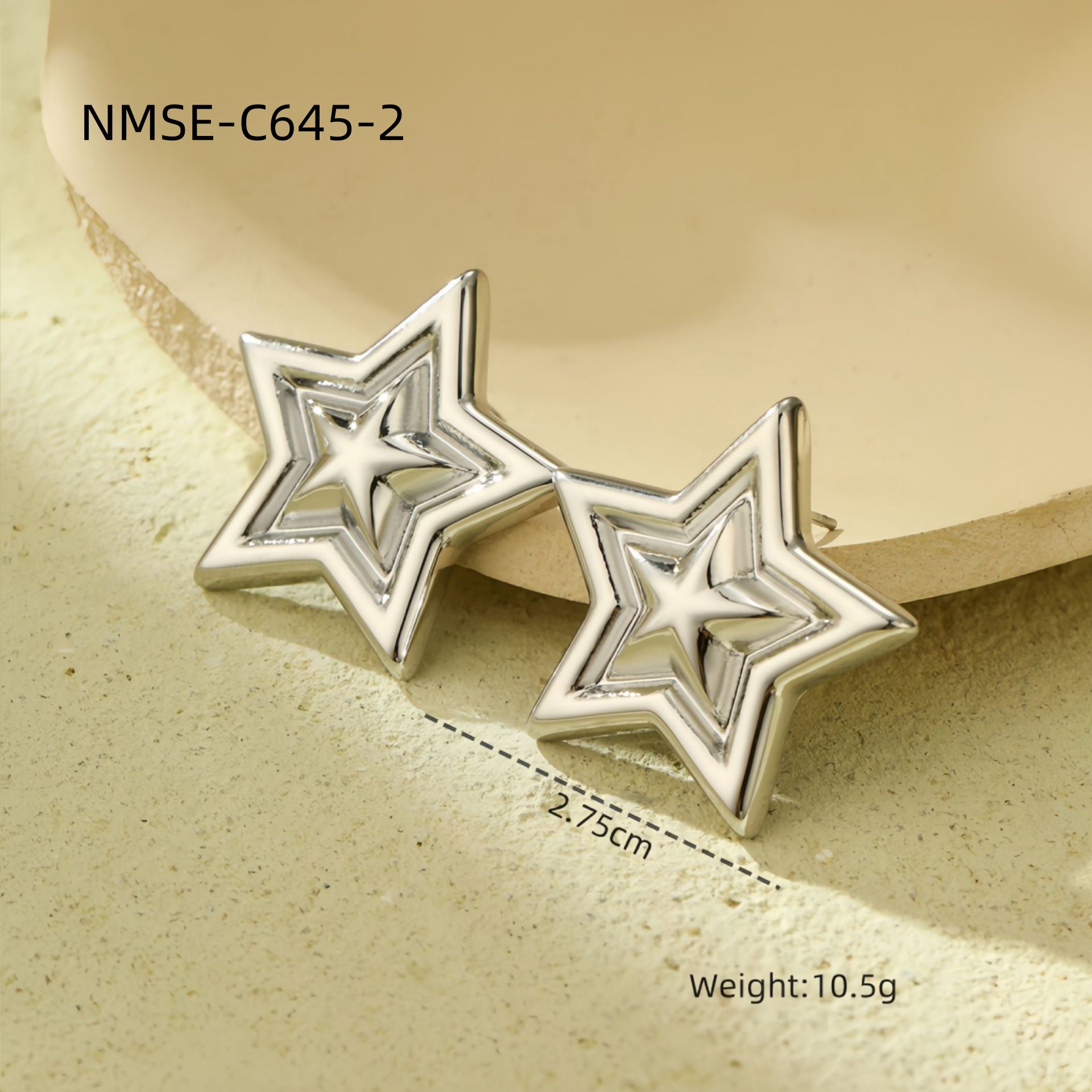 6:Five-pointed star steel color