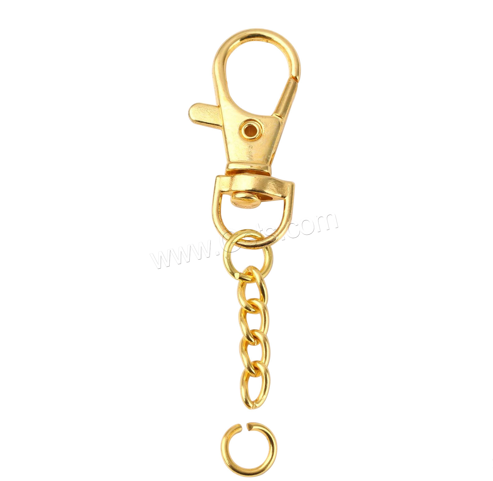 1:Gold plated hanging single ring