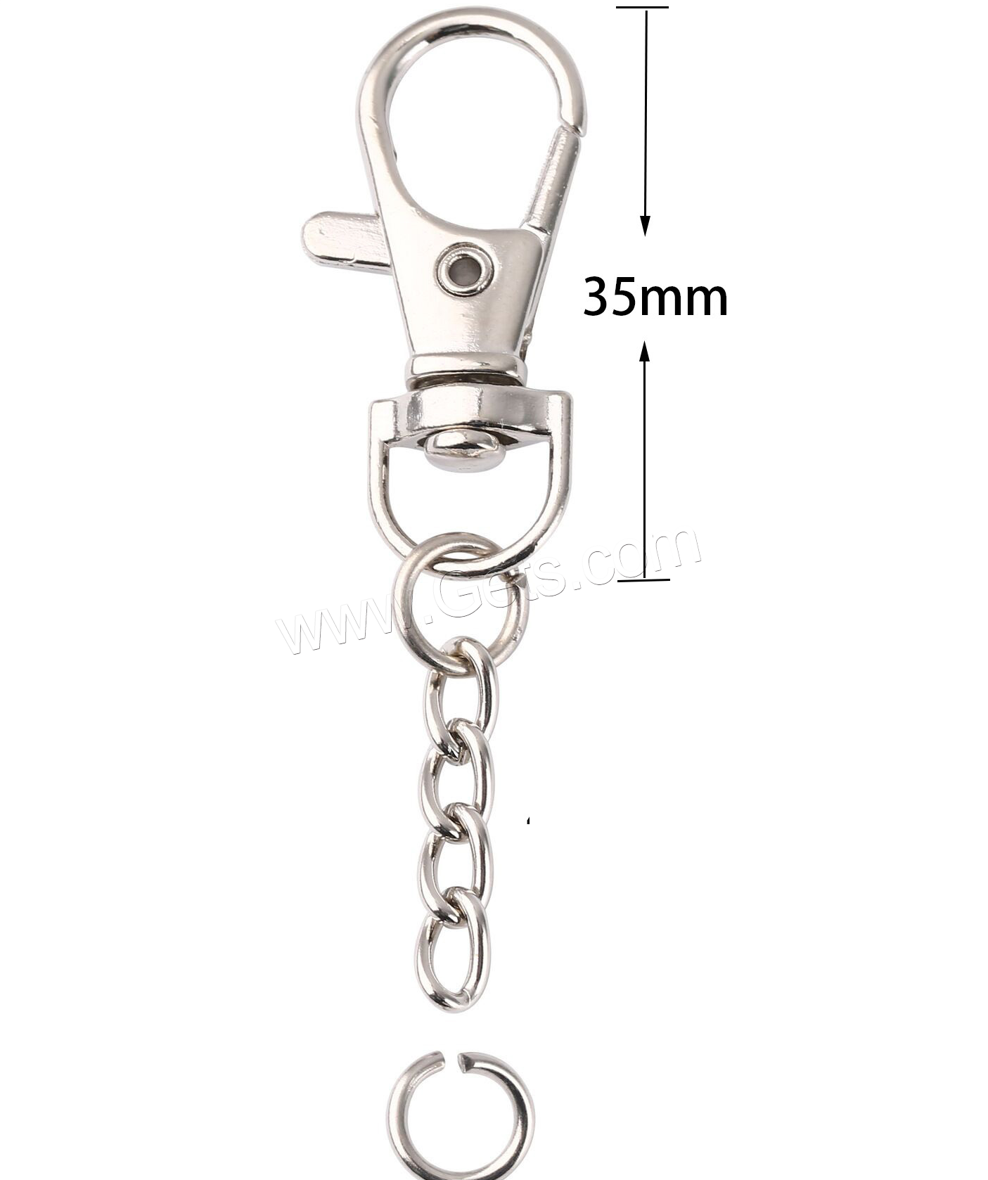 Nickel-plated hanging single ring