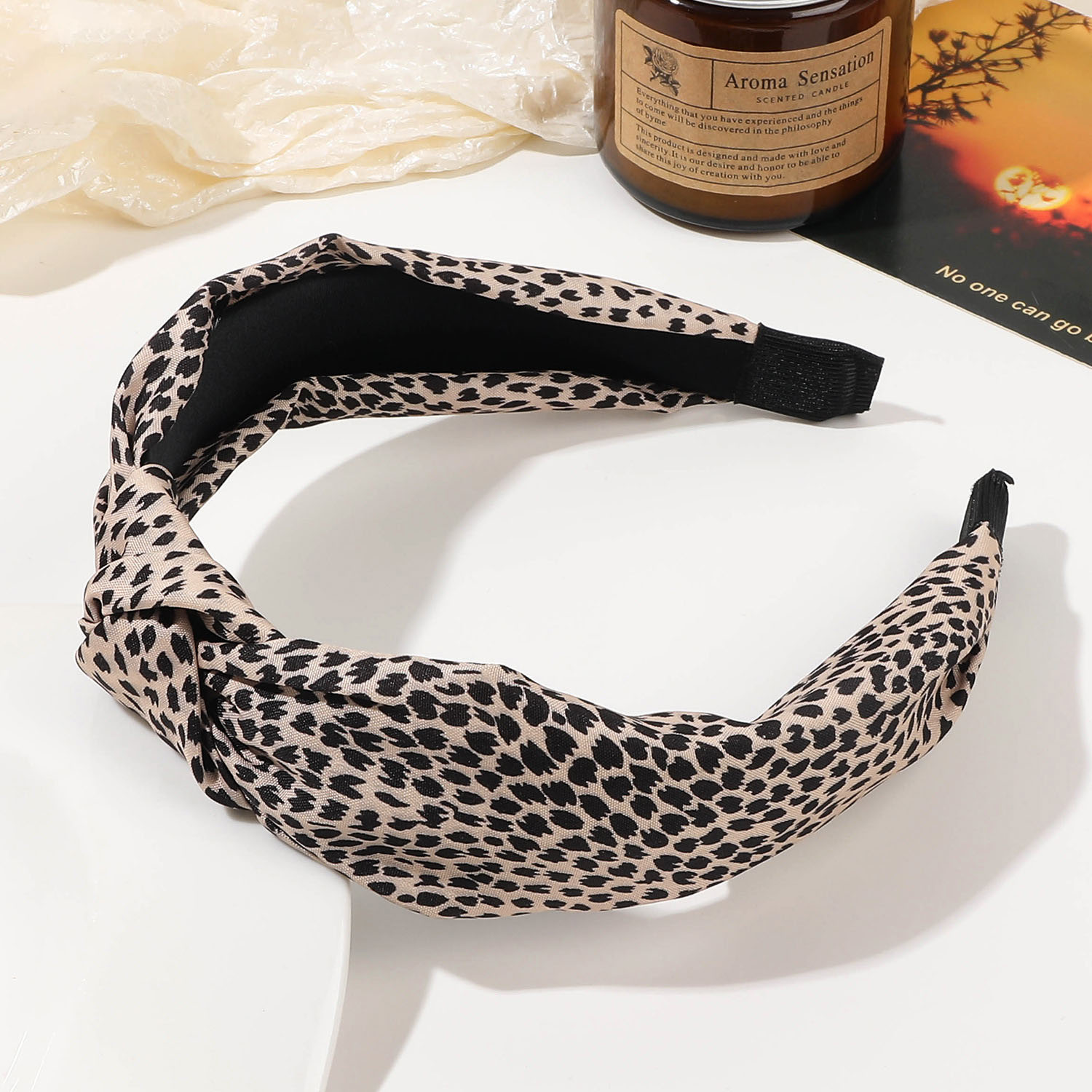 Leopard Hair Hoop - Coffee Color