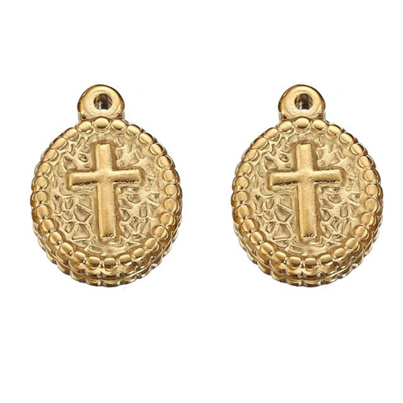 Gold - Oval cross