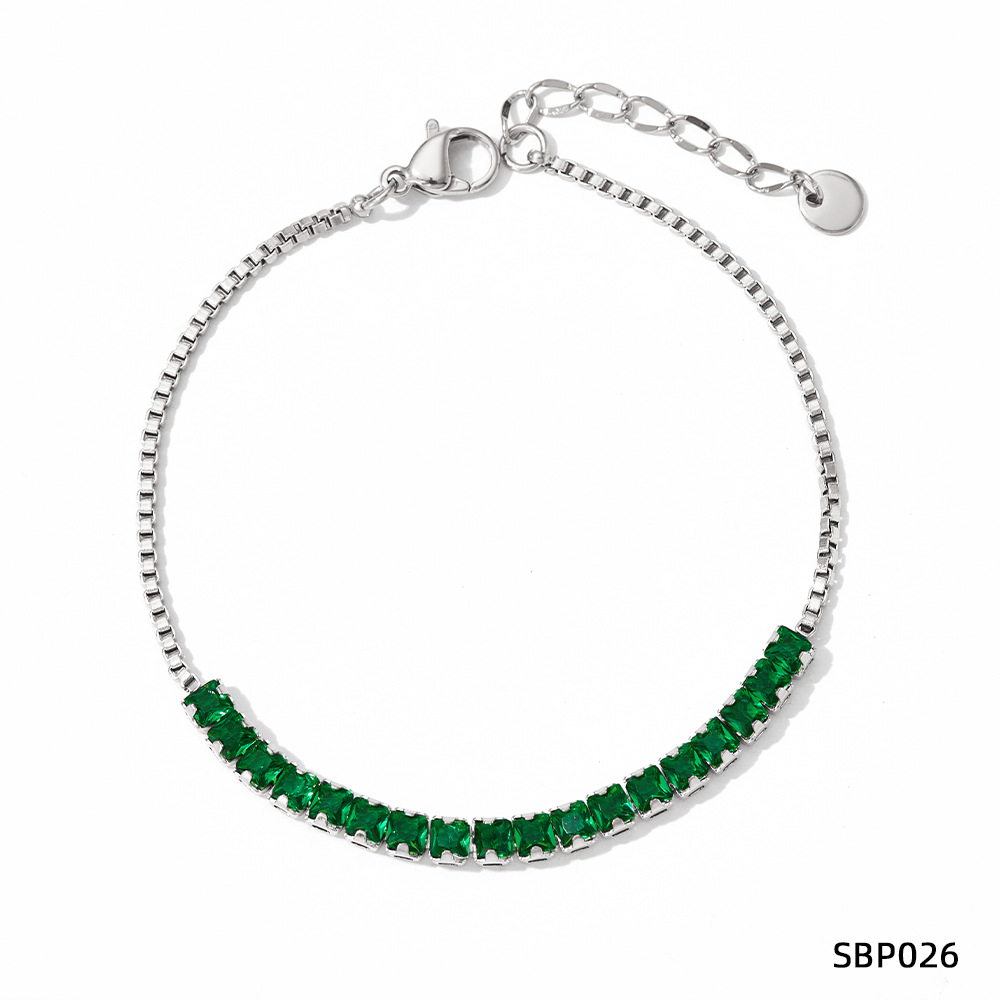 White gold green zirconium