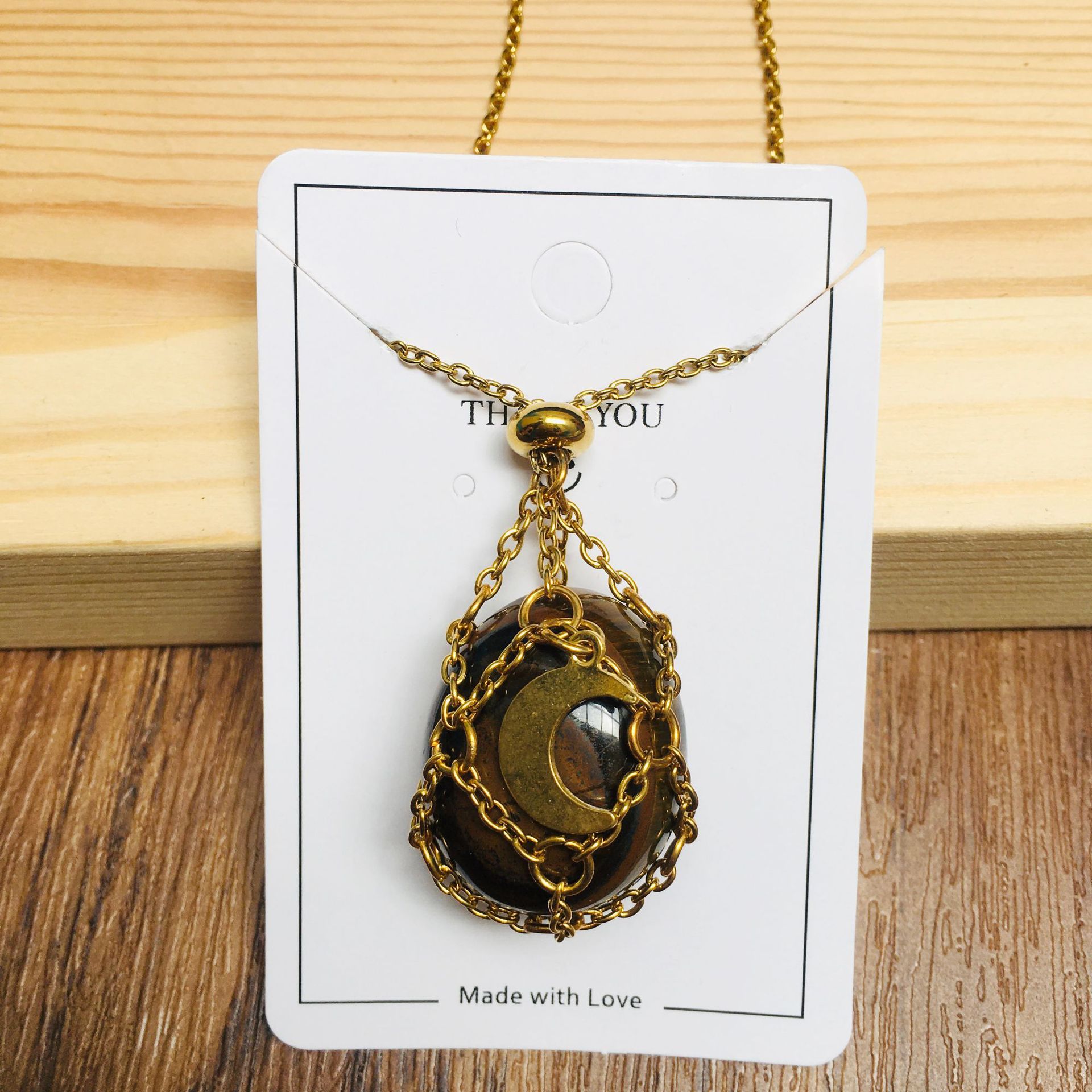 13:Plated gold - Tiger eye