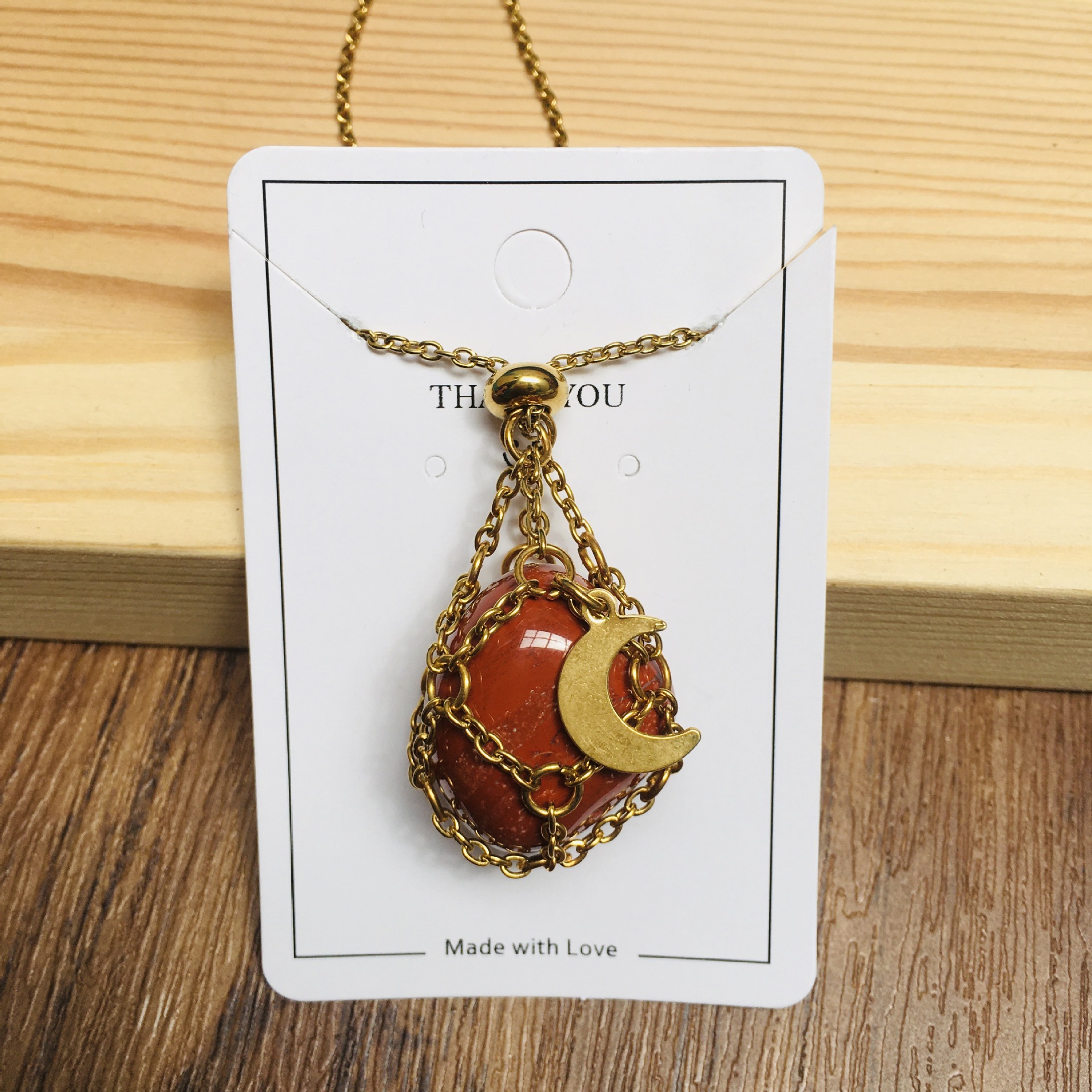 15:Electroplating gold - red jasper