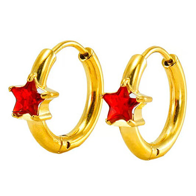 18K gold (red zircon)