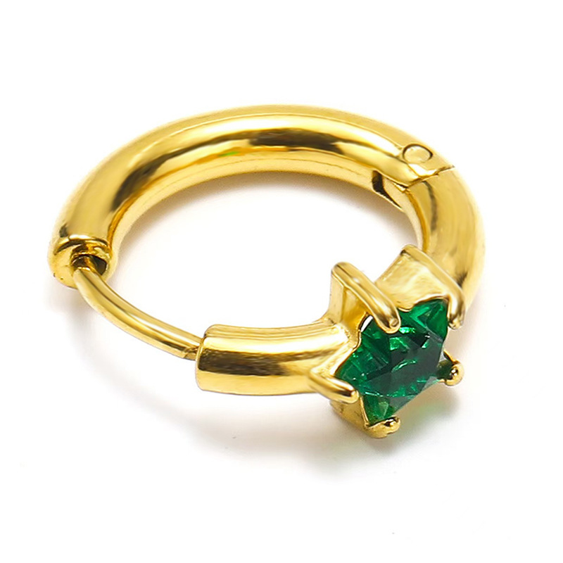 7:18K gold (green zircon)