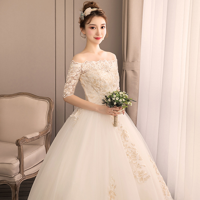 Full-length Wedding Dress (Mid-sleeve)