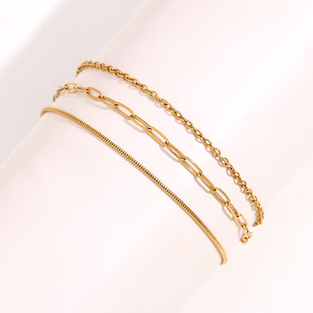 1:Number four anklet - Gold