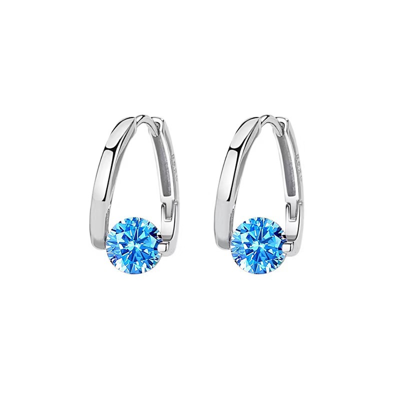 Silver blue zircon