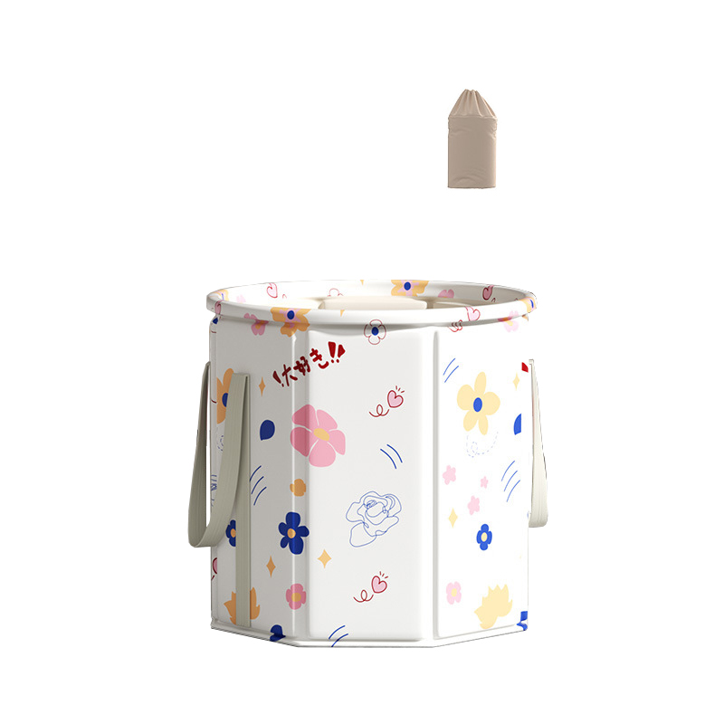 [ High ] Quick-opening foot bath bucket [ Small flower ]  storage bag