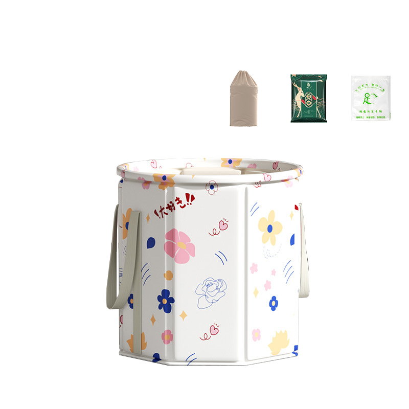 [Extra high] Quick-opening foot bath bucket [small flower]   storage bag   foot bath bag *30  disposable foot bath bag *80