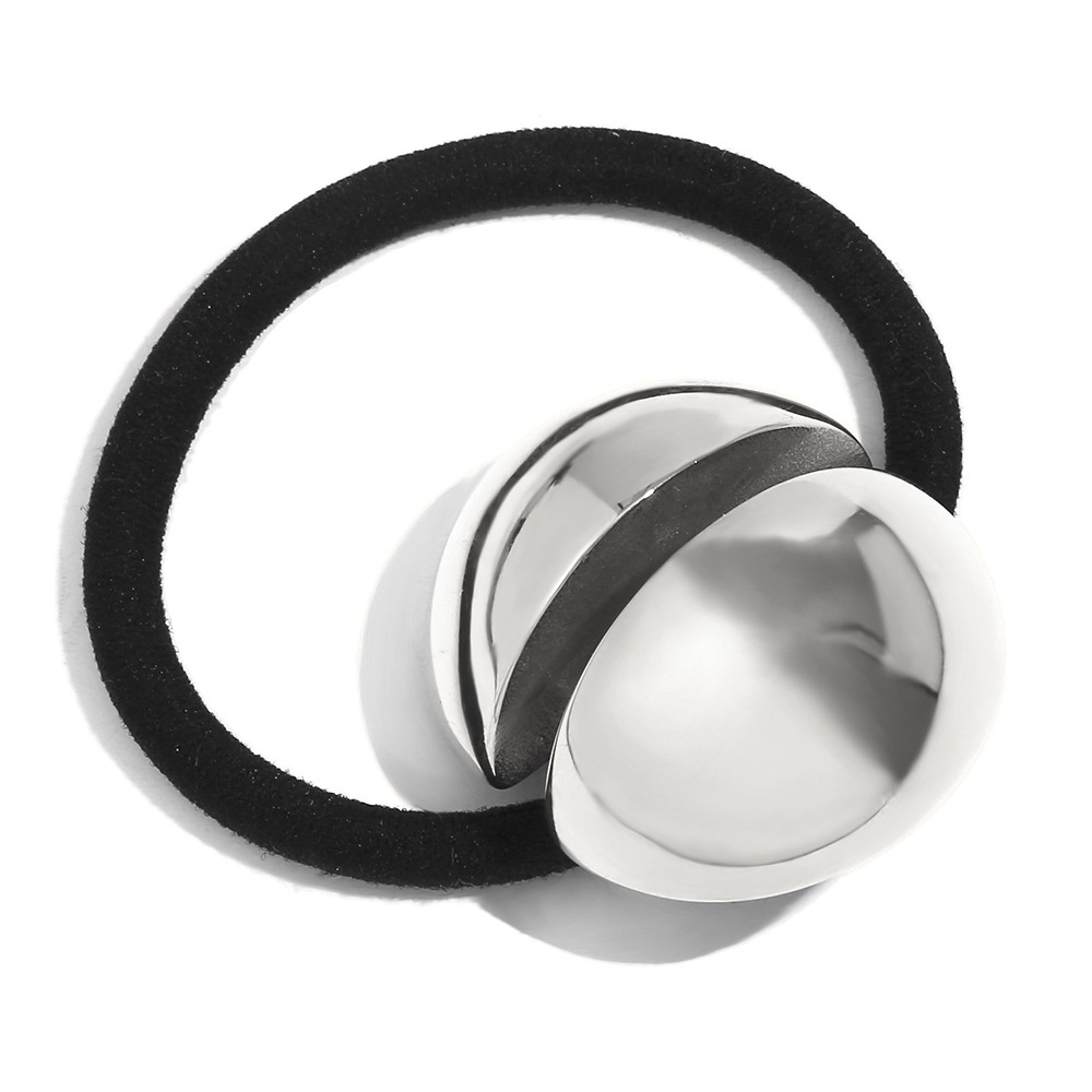 Eggshell hair tie - Steel color