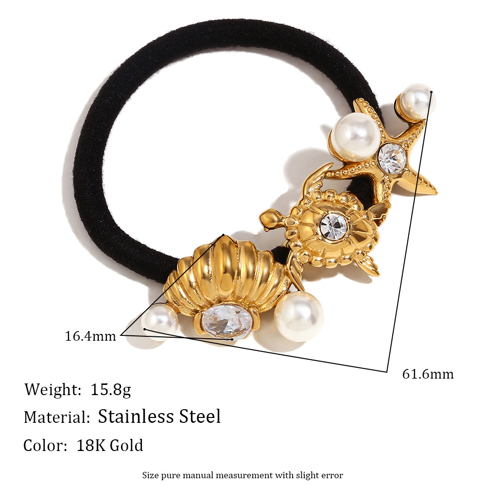 Marine animal hair tie - Gold