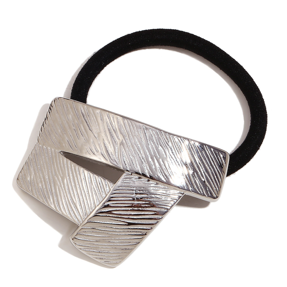 Origami hair tie - Steel color