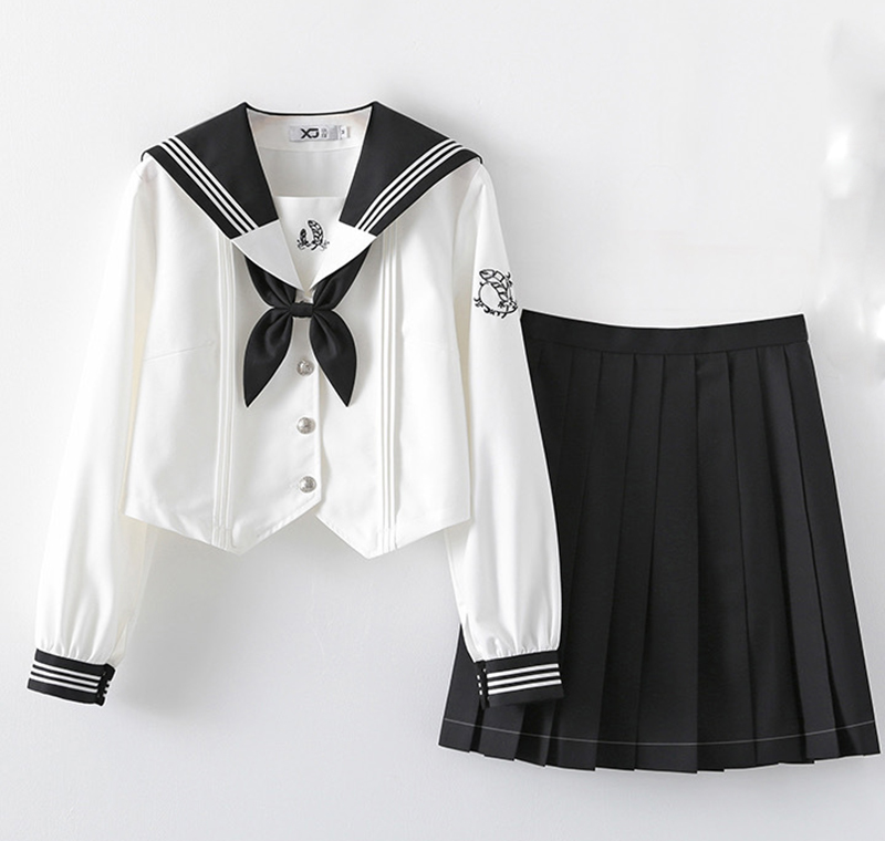 Top 48CM pleated short skirt (with tie included)