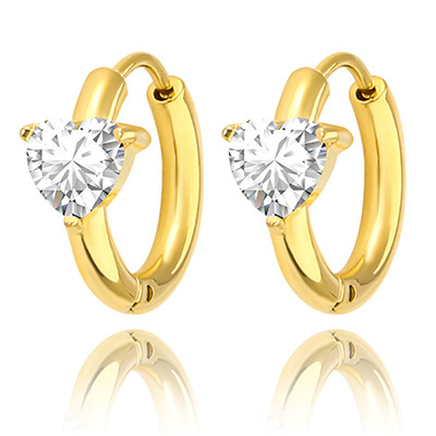 18K gold white zircon