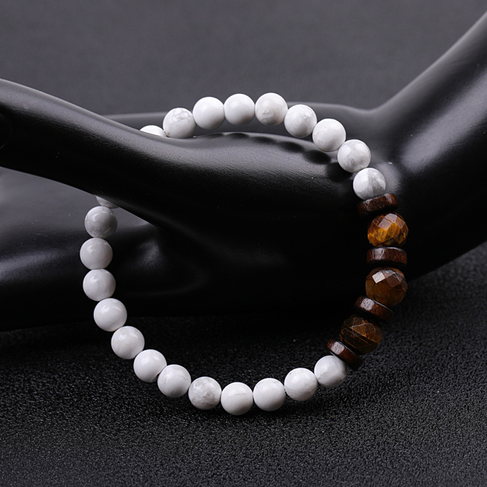 17 Howlite and tiger-eye