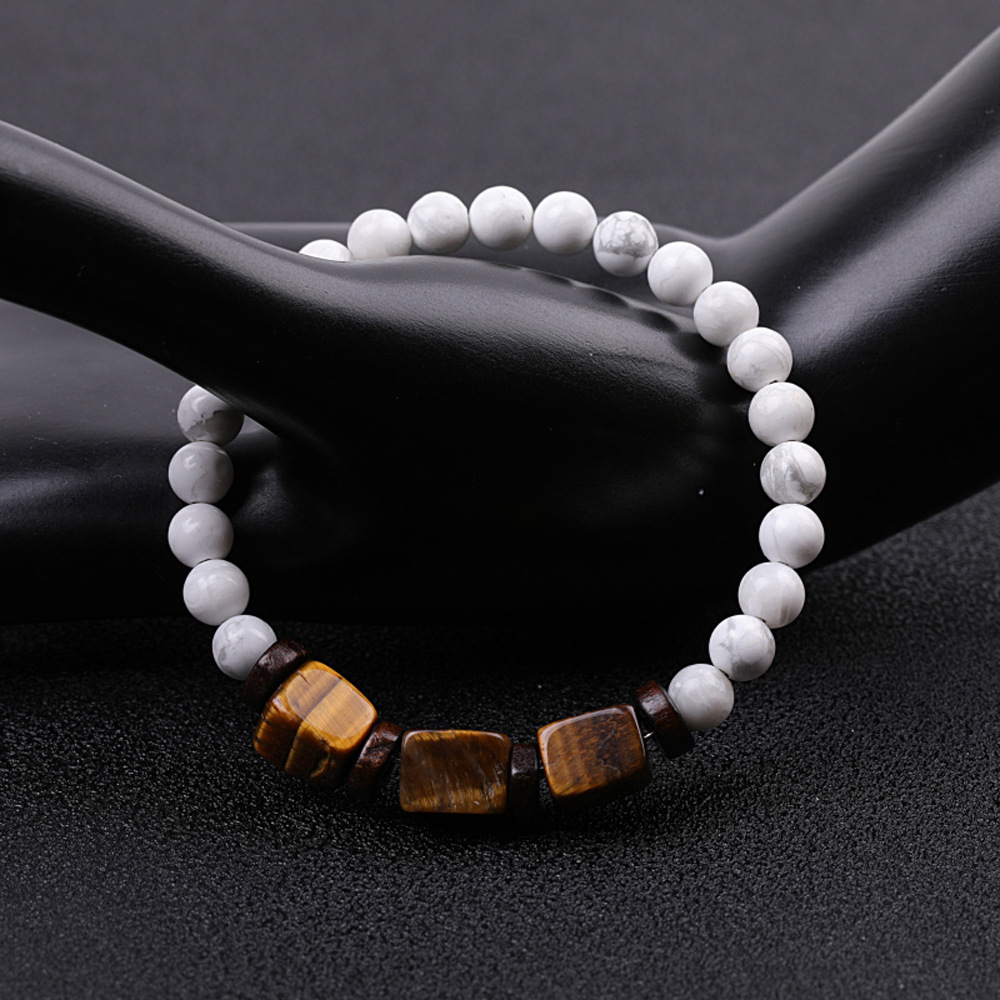 18 Howlite and tiger-eye