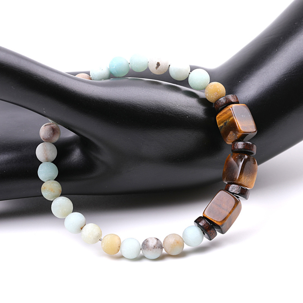 16 Amazonite and tiger-eye