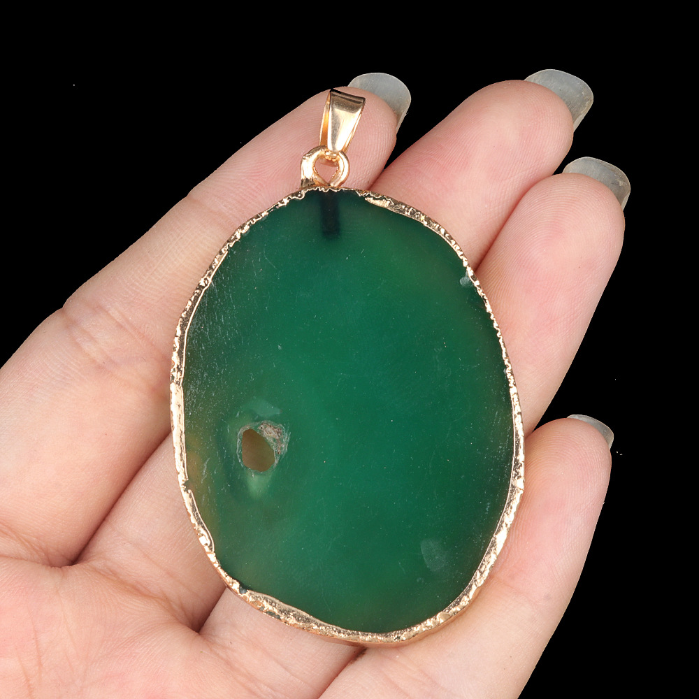 Green agate (gold edging)