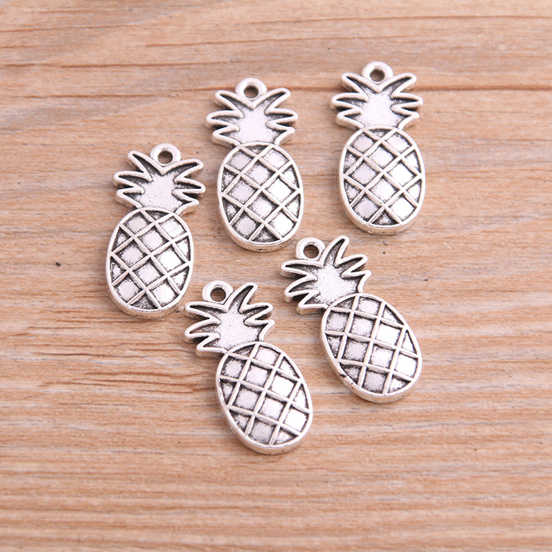 antique silver color pineapple 12X24mm