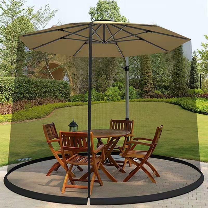 Roman round umbrella Black 300x230cm (without umbrella