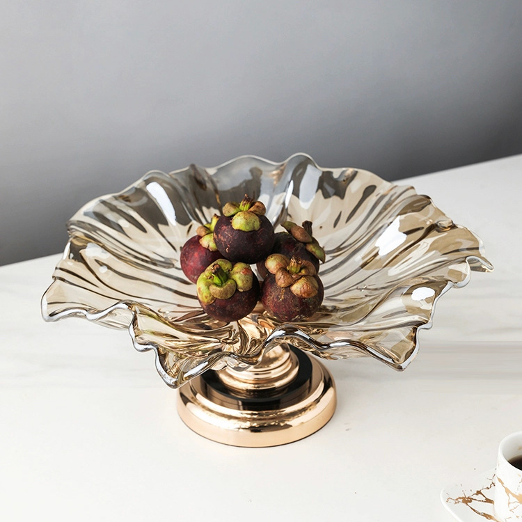 Black crystal super large fruit plate 30cm