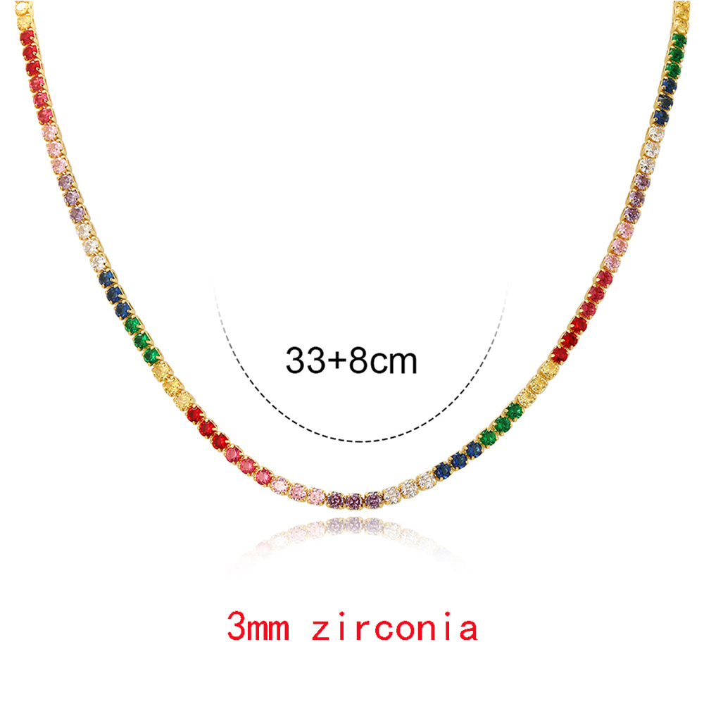 3mm positioning colored diamond - Gold