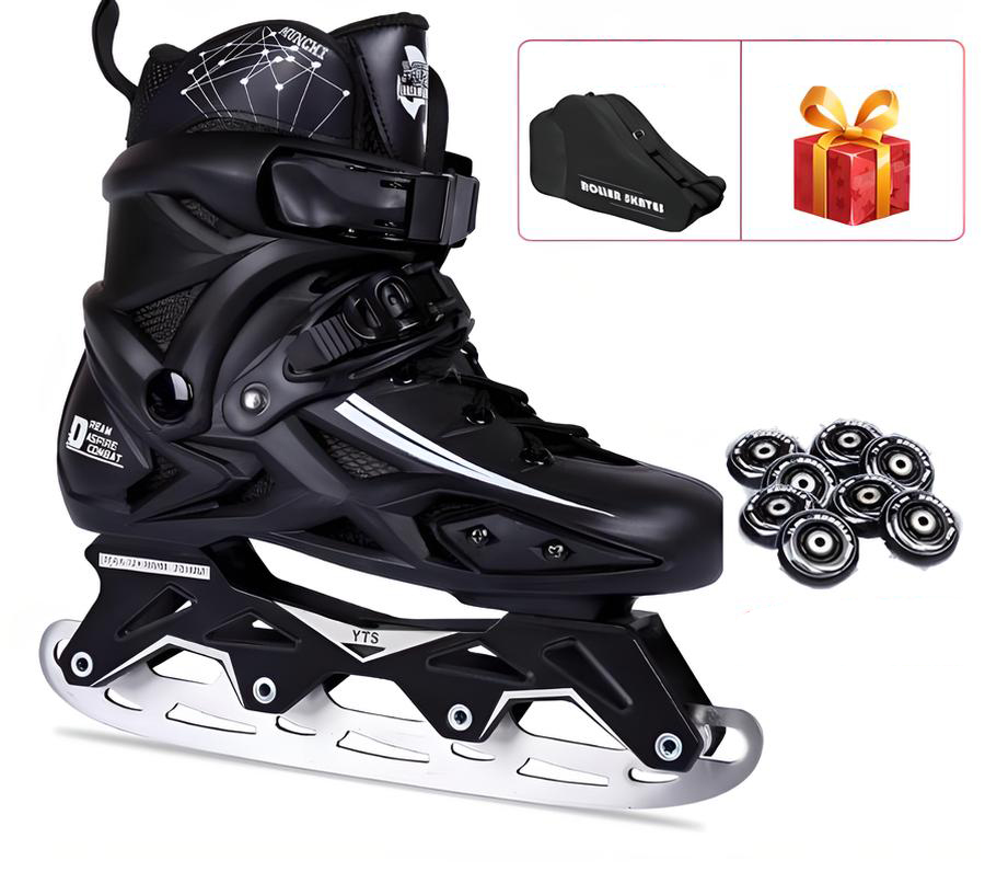 2-Black Ice Blades   Backpack   Pack   8 Wheels