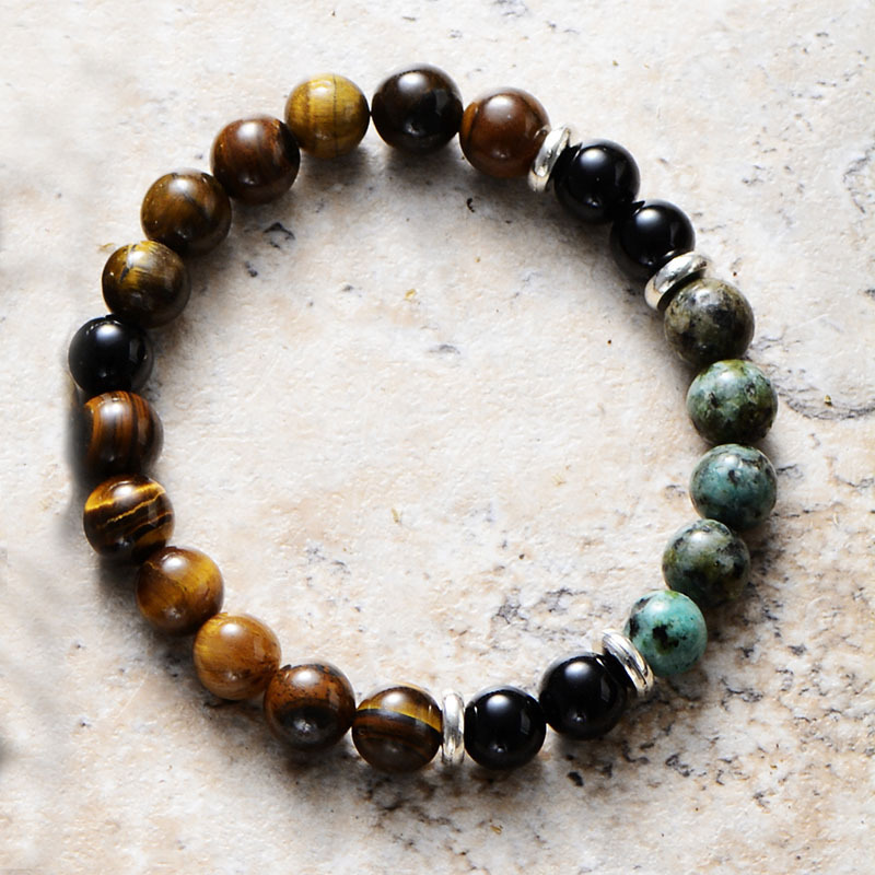 4:D tiger-eye bracelet 6.5-8.5inch