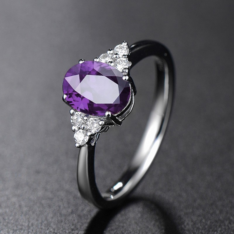 Silver purple stone