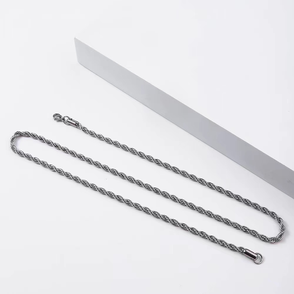 Silver (3mm wide) Length 55CM