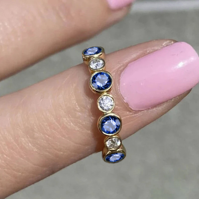 Gold color   blue stone