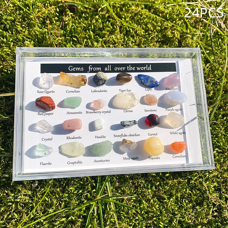 twenty-four  polished stones