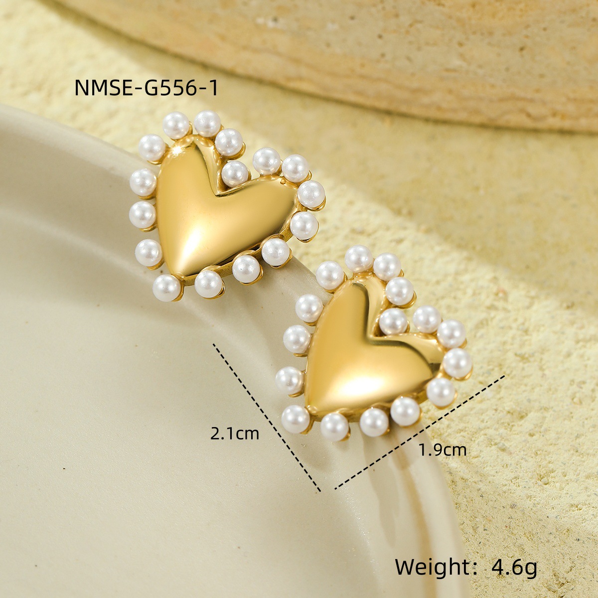 NMSE-G556-1 Gold earrings