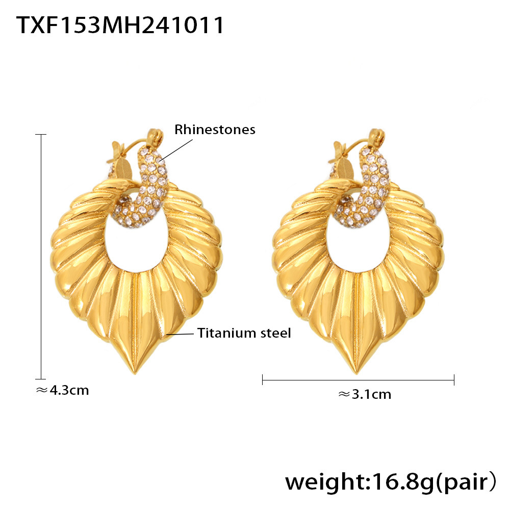 Gold diamond earrings