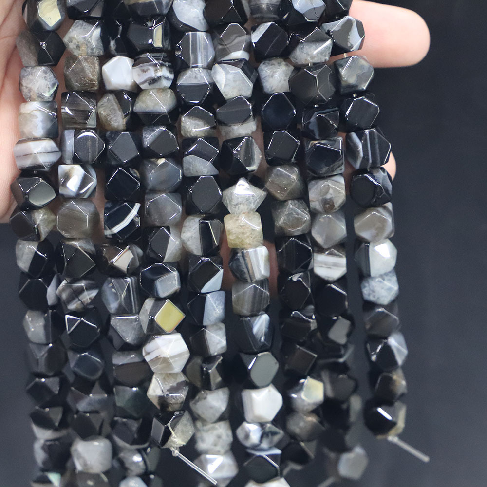 Black and white agate