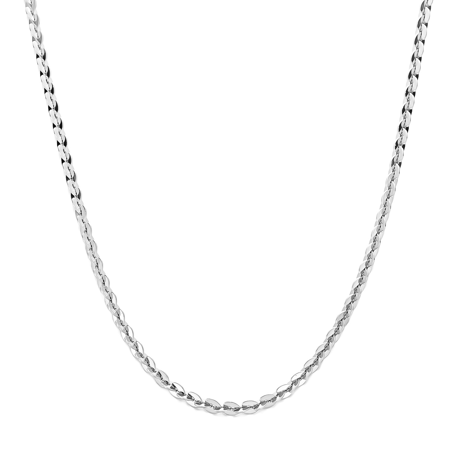 Steel color flash European chain necklace