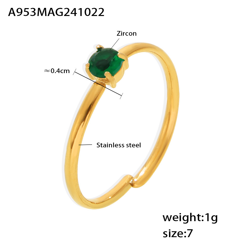 Gold green zircon