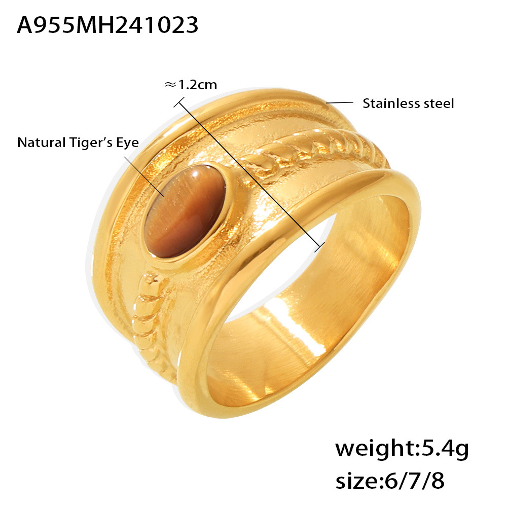 A955-Golden Tiger Eye Ring