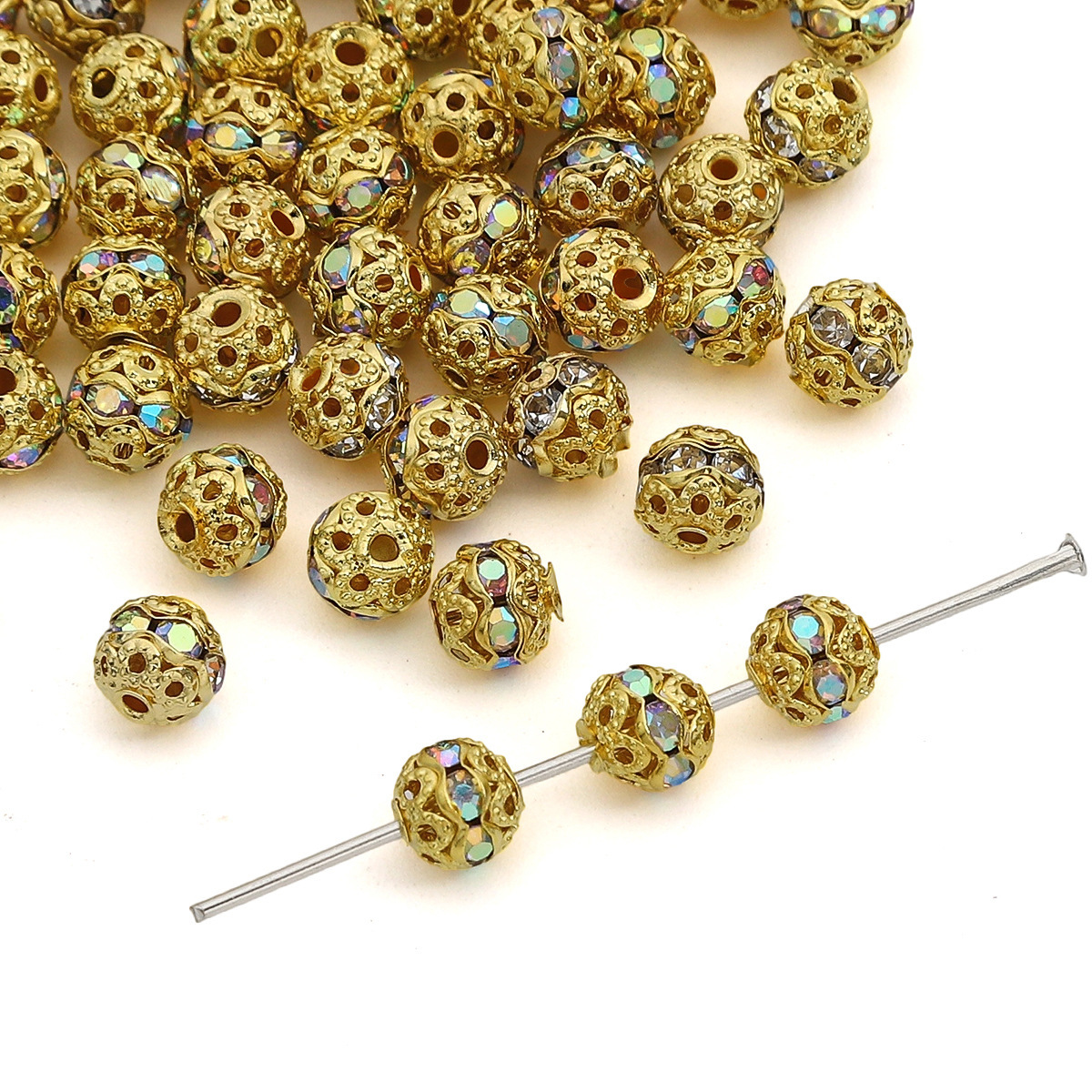 #01 6mm gold 10 pieces/bag