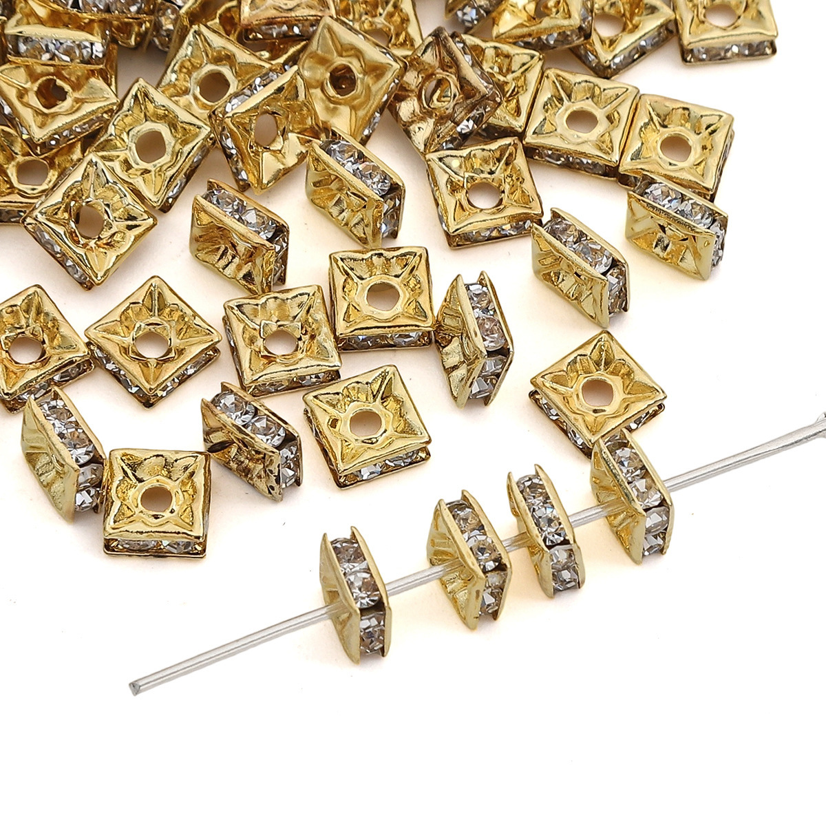 #08 6x6mm gold 10 pieces/bag