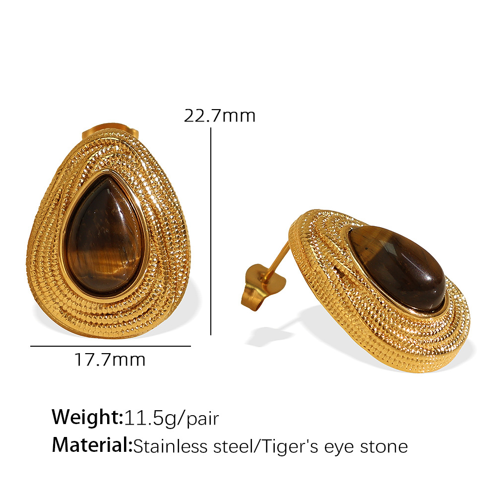 Tiger eye stone earrings