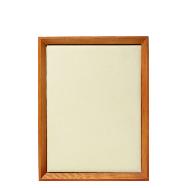 74- Beige straight edge inward-angled display panel H2 30x23x2cm