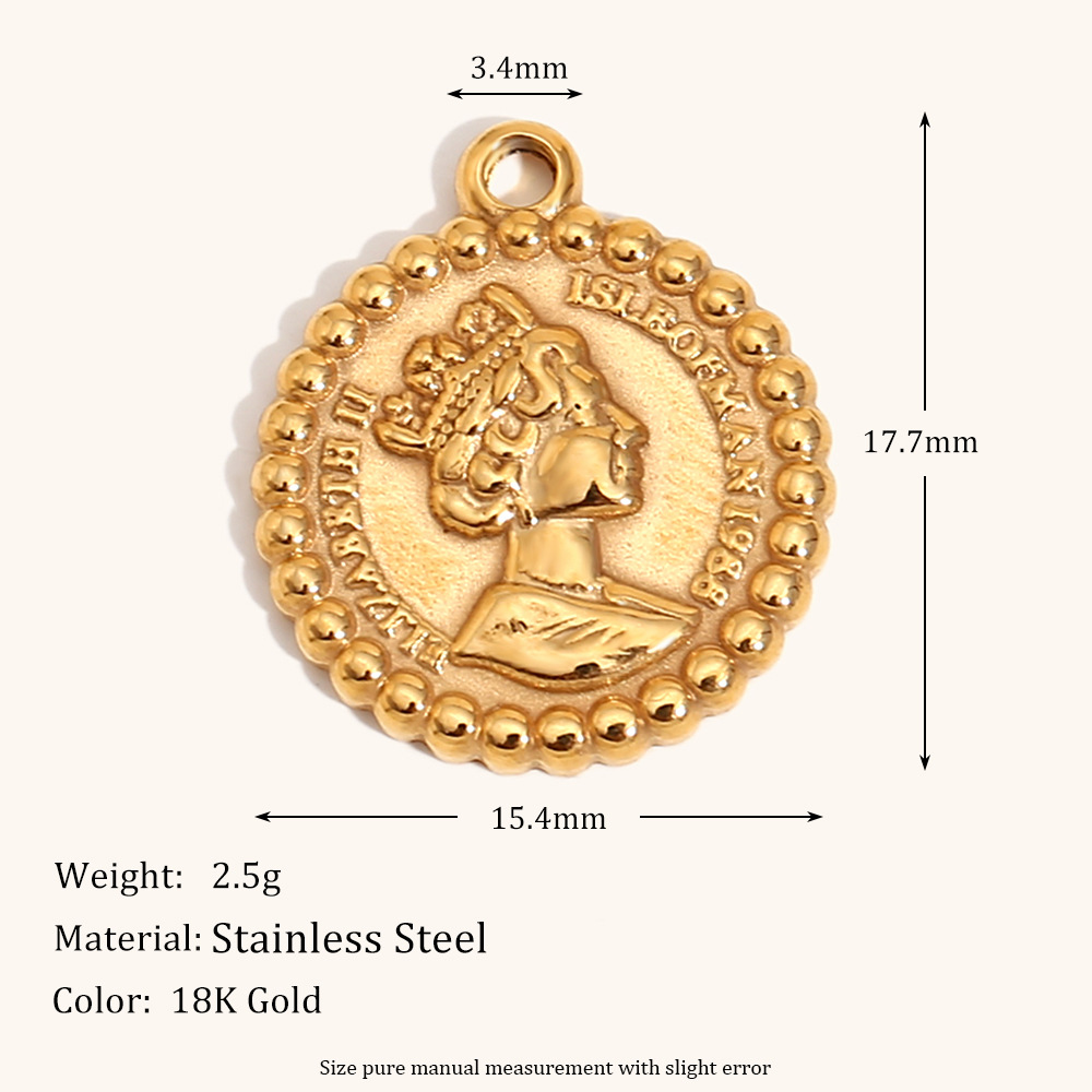 Queen  head round pendant