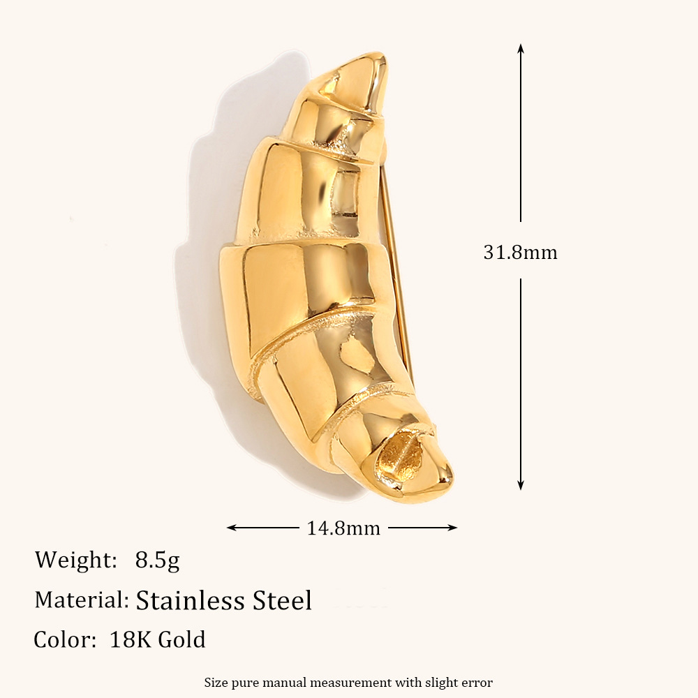 Cattle horn brooch