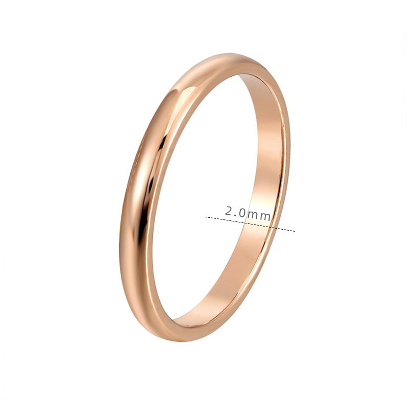 2mm rose gold color