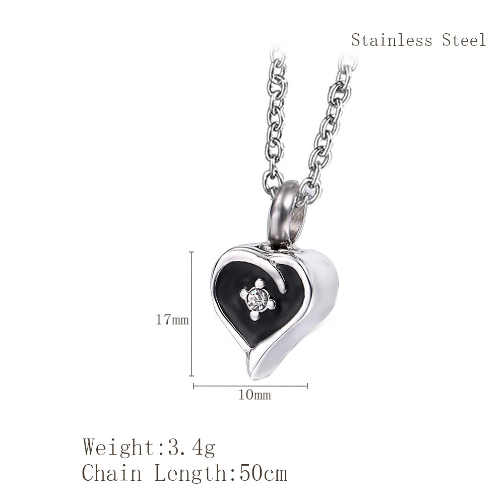 LP1641 Silver black necklace